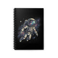 Floating Astronaut Galaxy Spiral Notebook — Ruled Space Journal