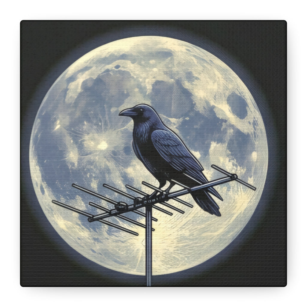 Crow on Antenna | Matte Canvas