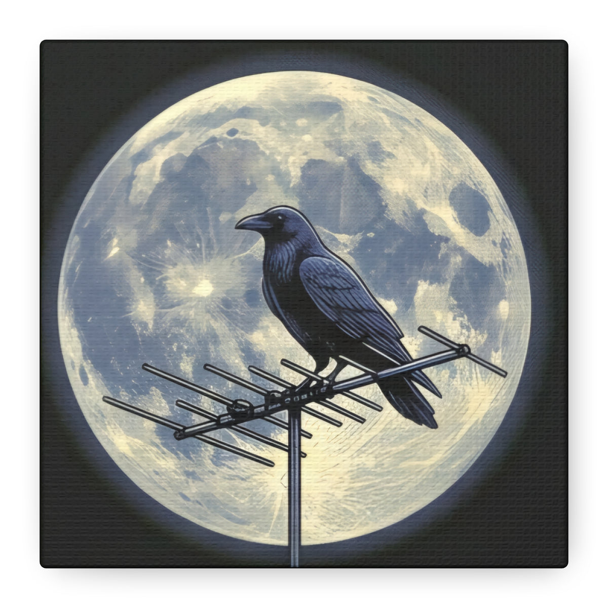 Crow on Antenna | Matte Canvas