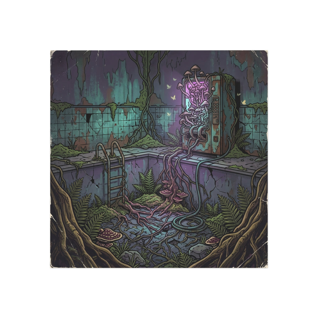Overgrown Vending Machine | Square Fridge Magnet