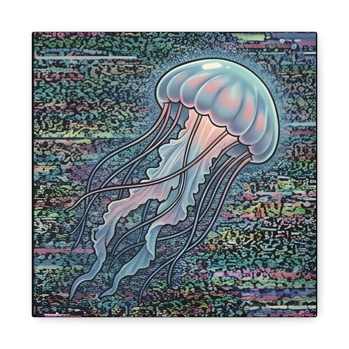 Glitched Jellyfish | Matte Canvas