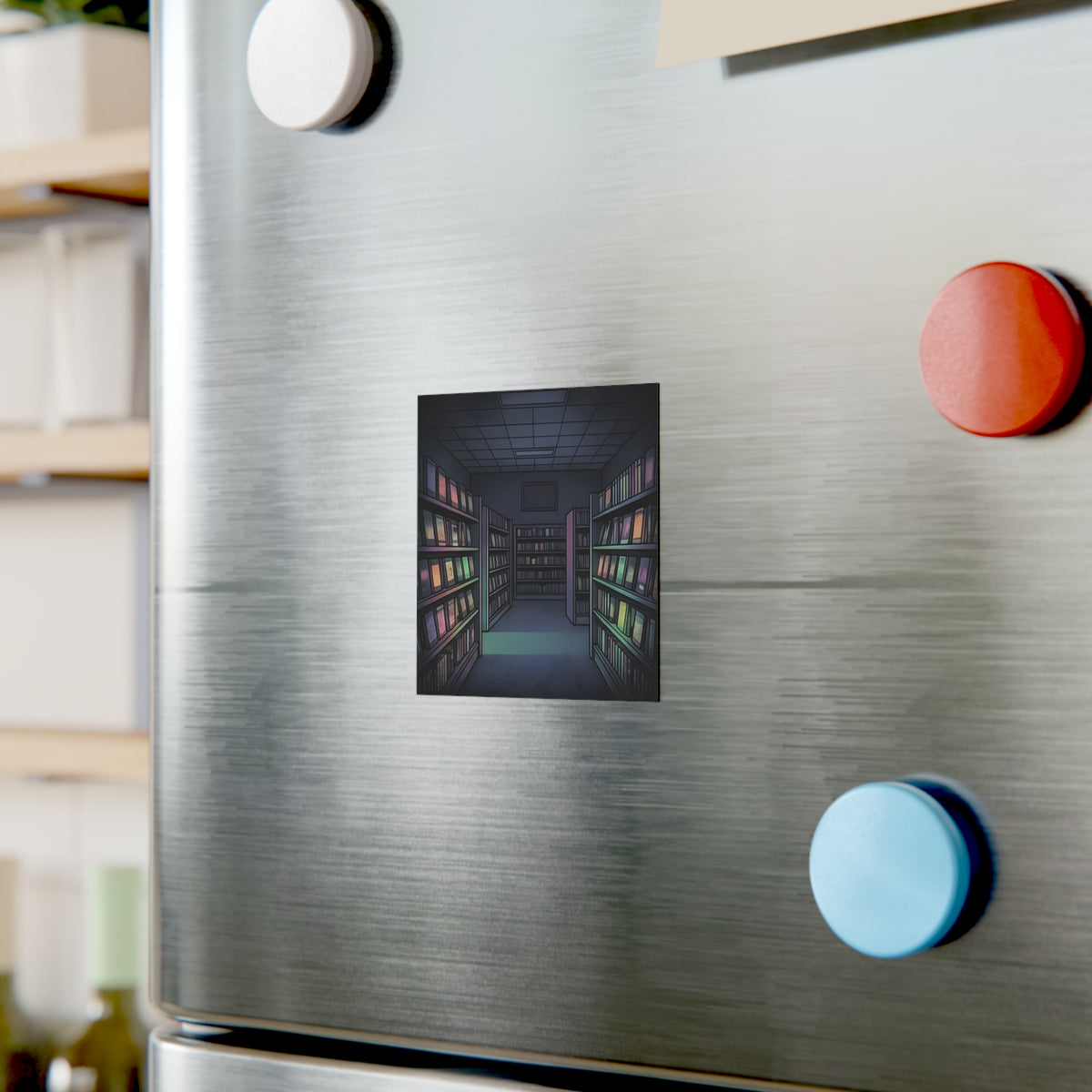 Video Rental Store | Square Fridge Magnet