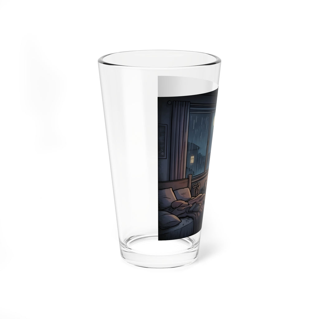 Rainy Bedroom | 16 oz Glass