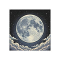 Static Moon | Square Fridge Magnet