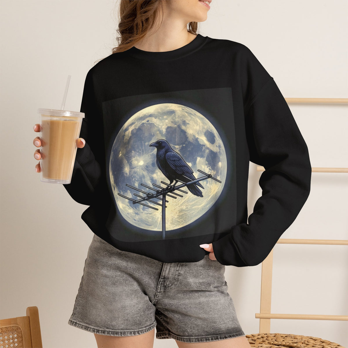 Crow on Antenna | Crewneck Sweatshirt