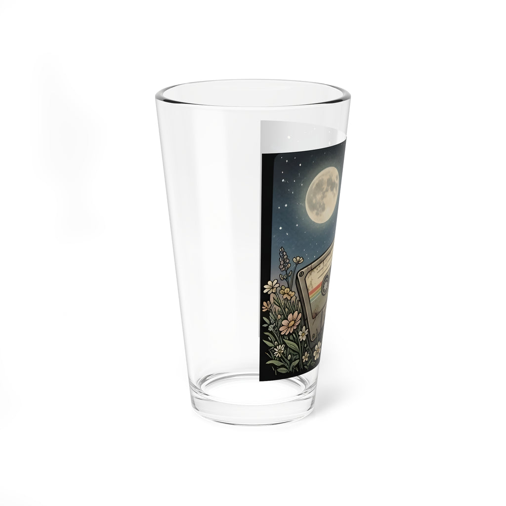 Cassette Moon | 16 oz Glass