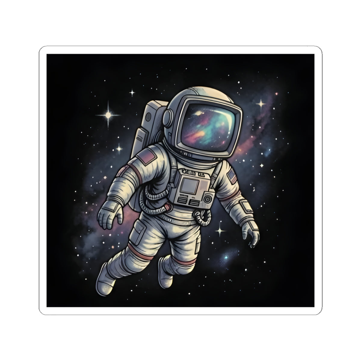 Floating Astronaut | Kiss-Cut Sticker