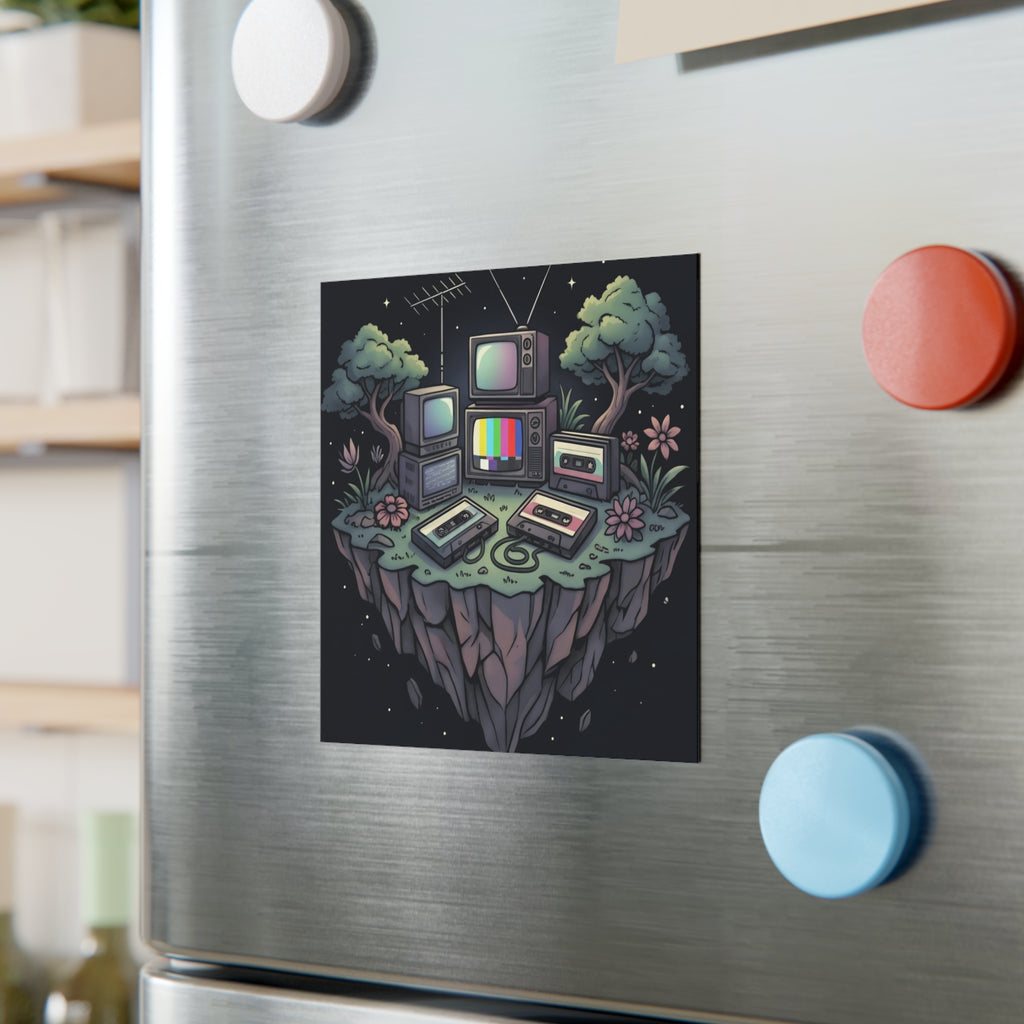 Floating Island | Square Fridge Magnet