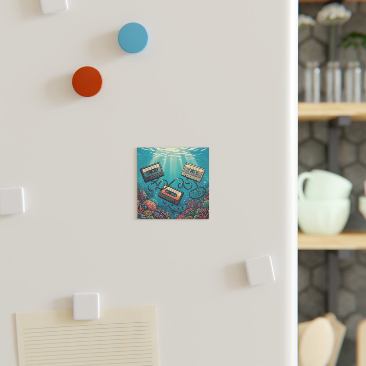 Oceanic Frequency | Square Fridge Magnet