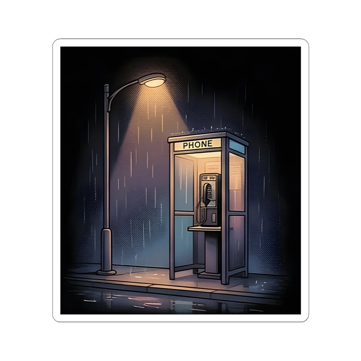 Midnight Pay Phone | Kiss-Cut Sticker
