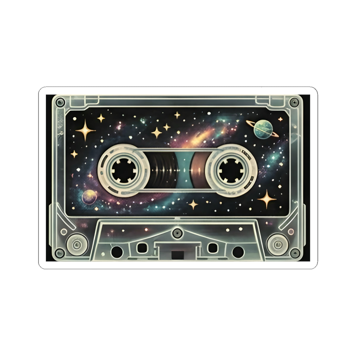 Galaxy Cassette Tape | Kiss-Cut Sticker
