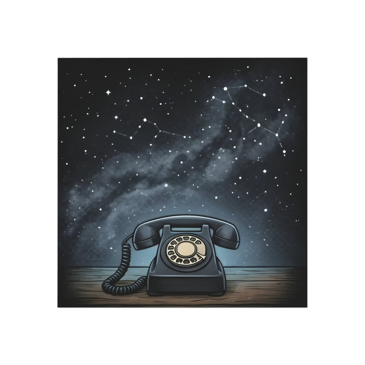 Rotary Telephone | Square Fridge Magnet