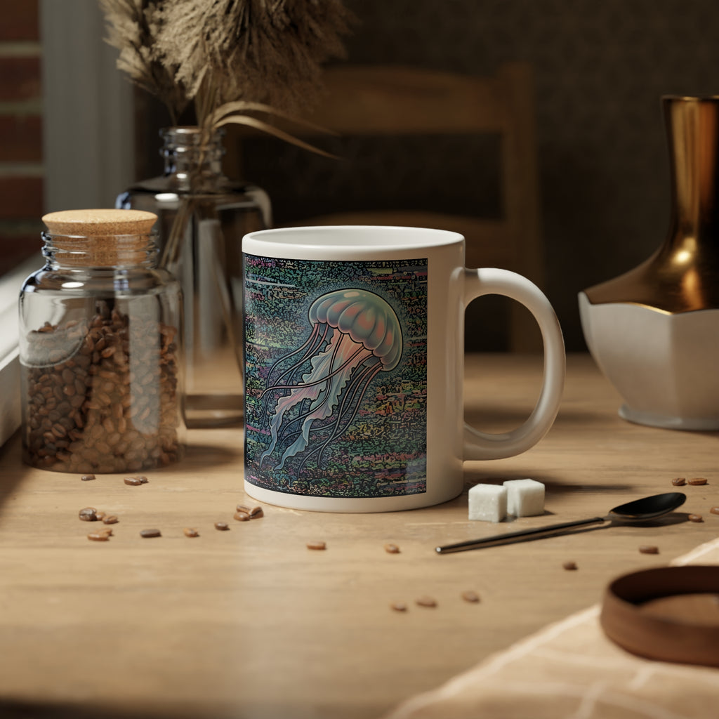 Glitched Jellyfish | 20 oz Coffee Mug