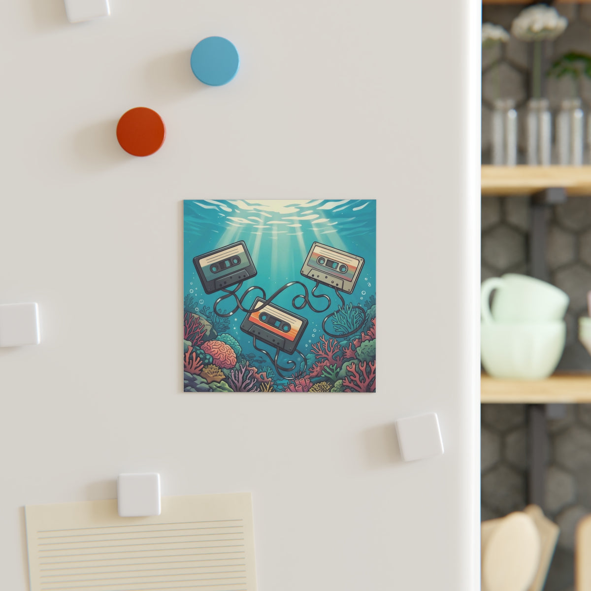 Oceanic Frequency | Square Fridge Magnet