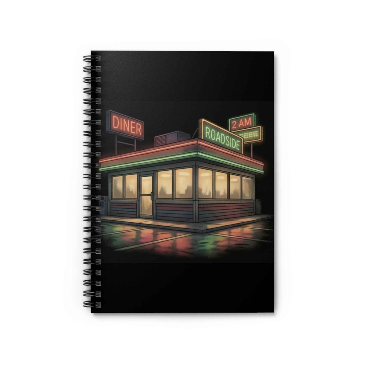 2AM Roadside Diner | Spiral Bound Notebook