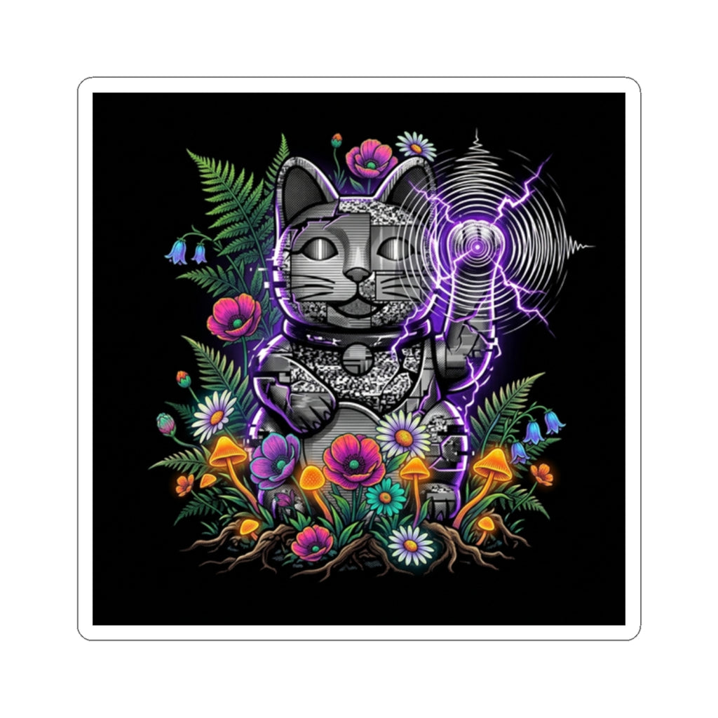 Kinetic Static Cat | Kiss-Cut Sticker - Planet Static
