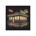 2 AM Roadside Diner | Square Fridge Magnet