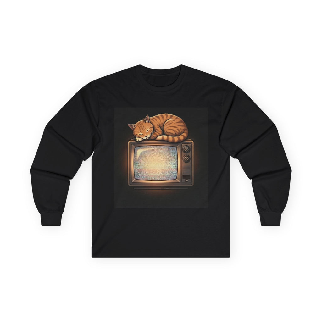 CRT TV Cat Long Sleeve Shirt