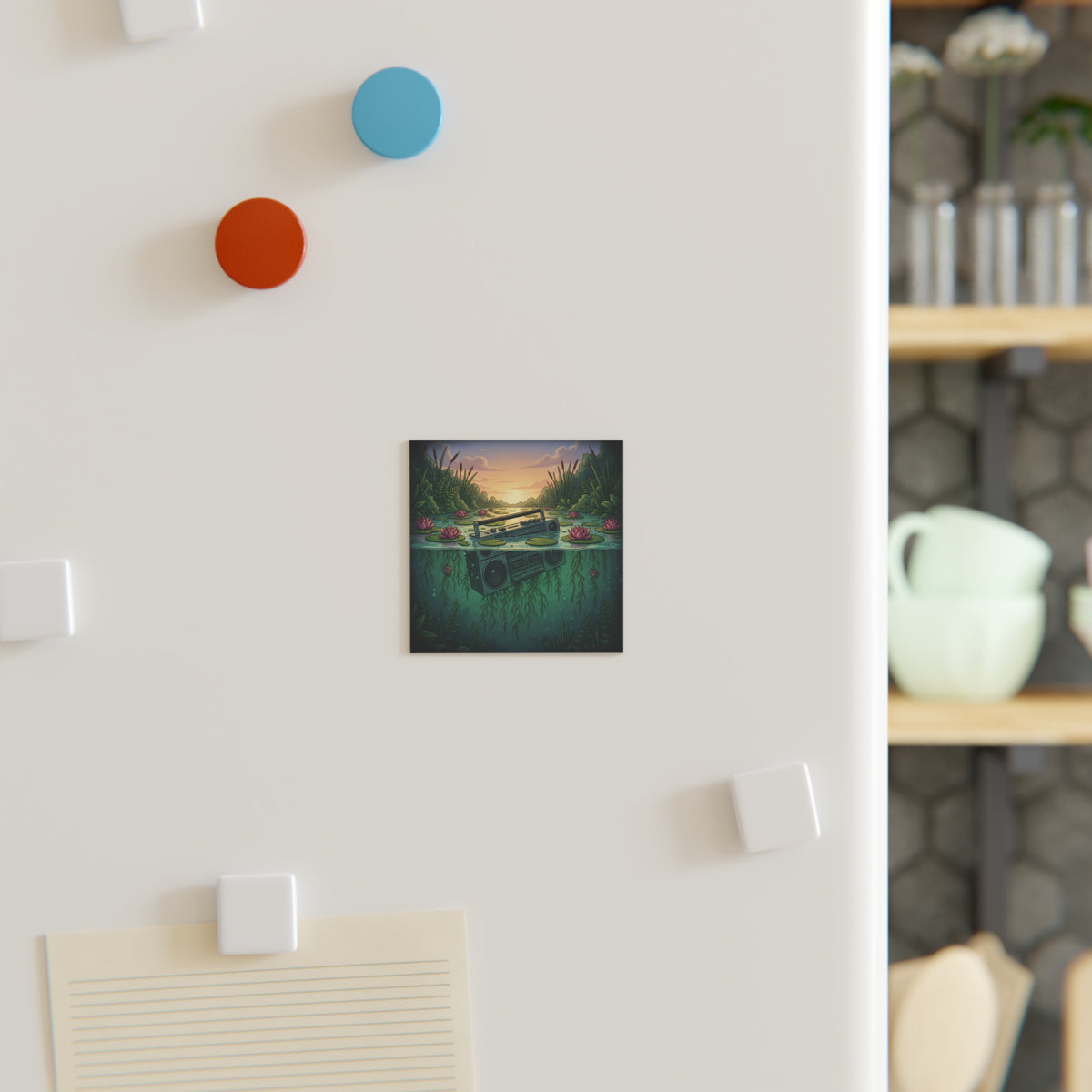 Submerged Frequency | Square Fridge Magnet