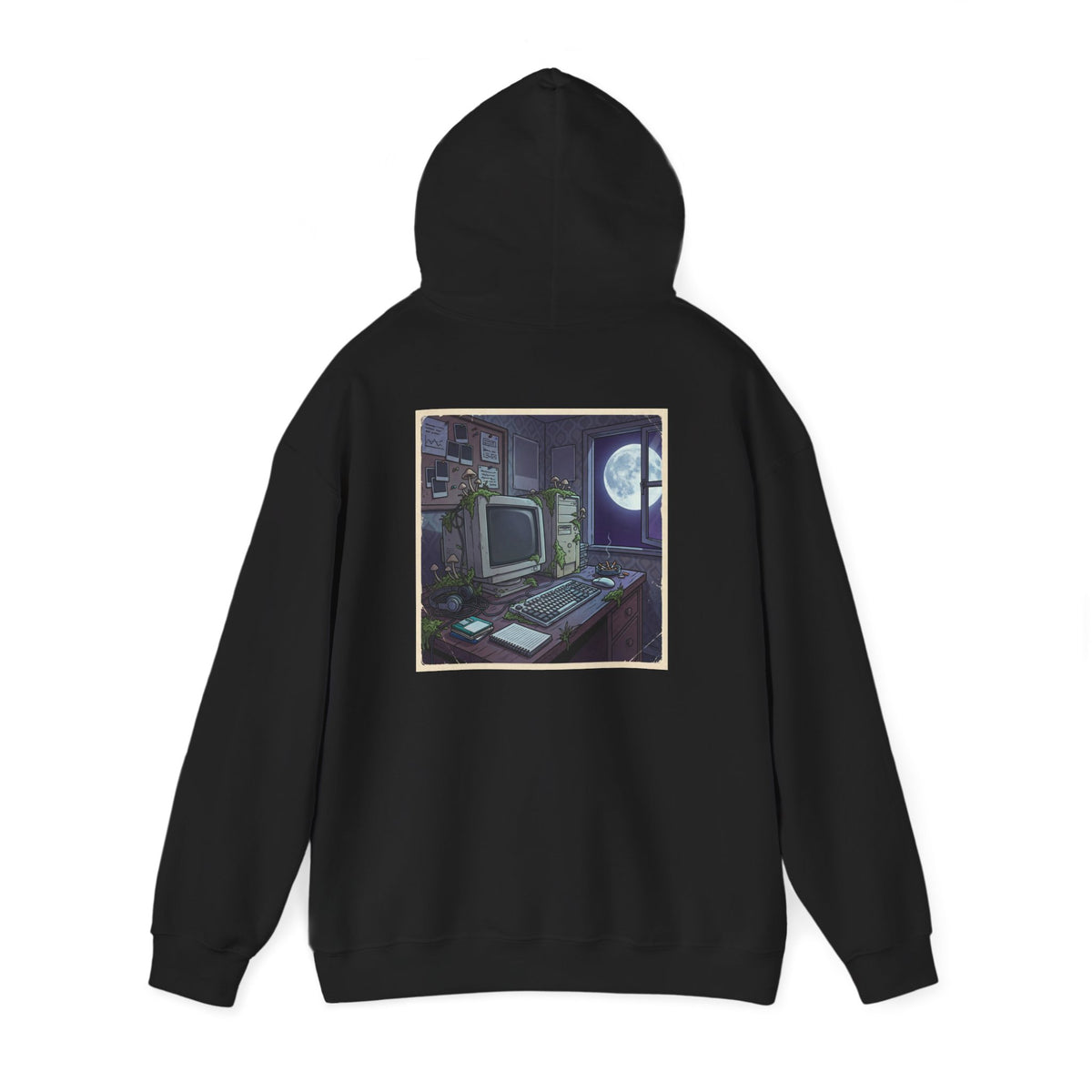 Midnight Terminal | Print on Back Hoodie