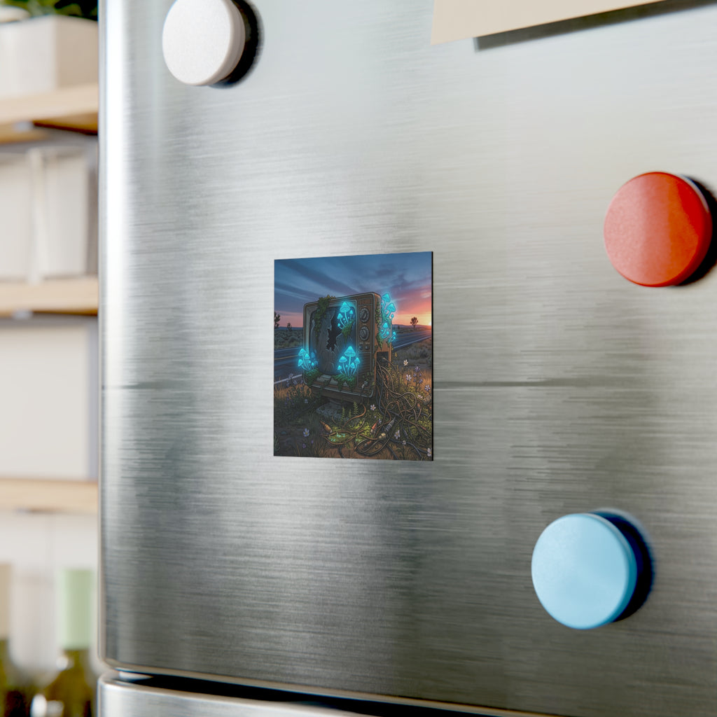 Sunset Static | Square Fridge Magnet