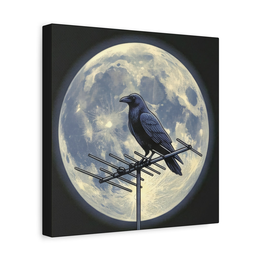 Crow on Antenna | Matte Canvas