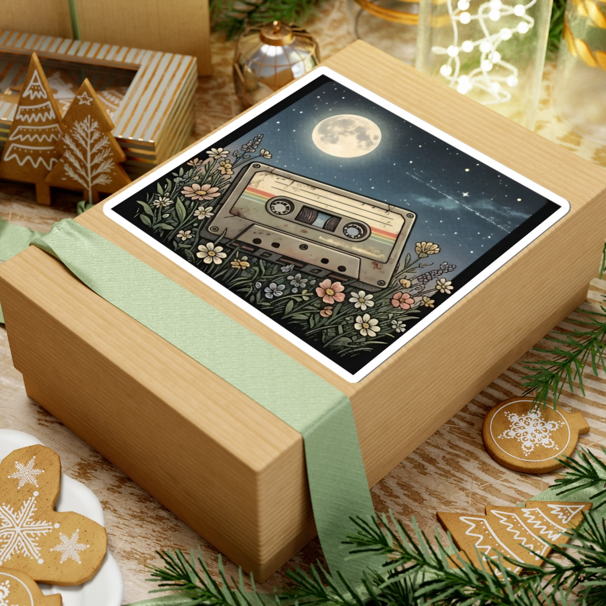 Cassette Moon | Kiss-Cut Sticker