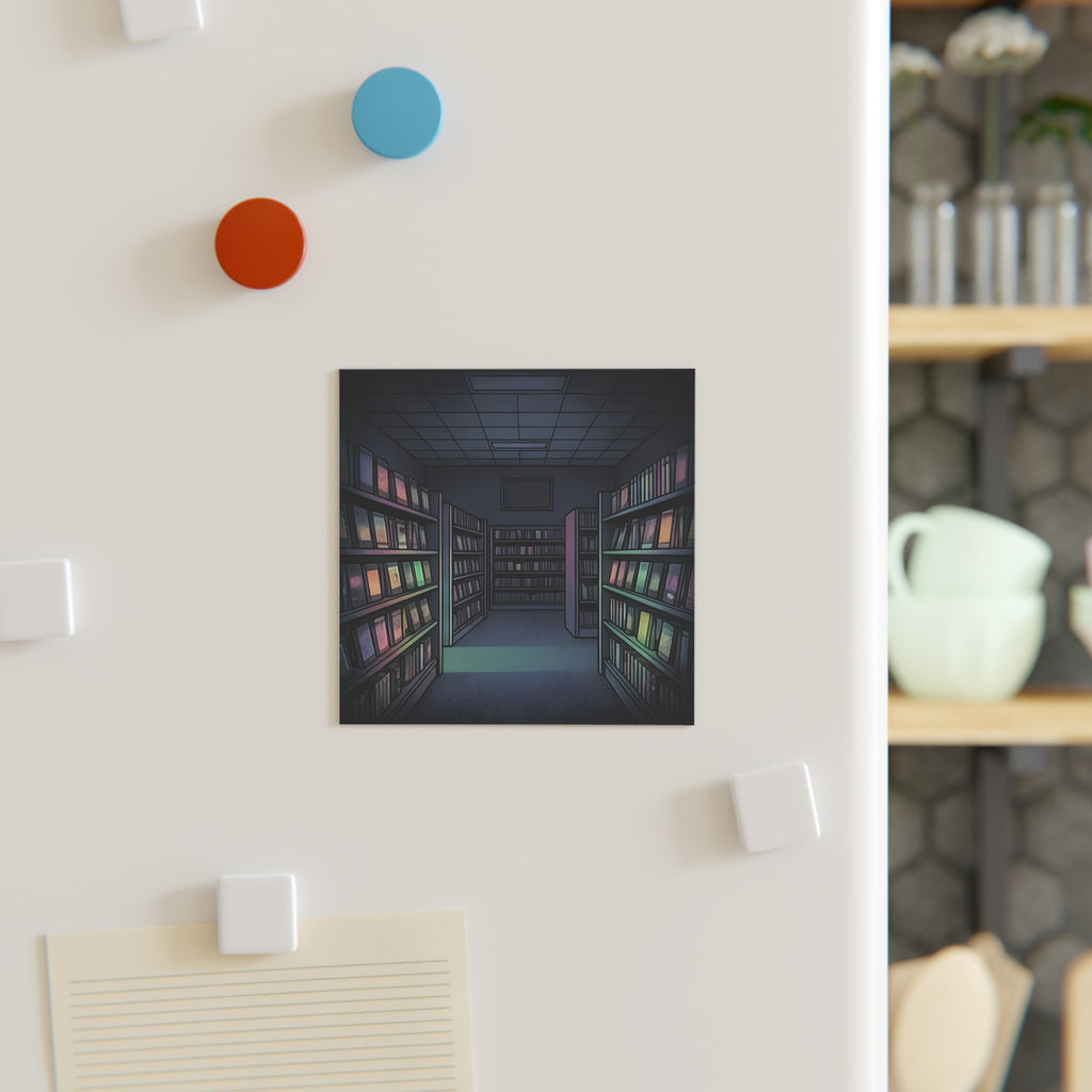 Video Rental Store | Square Fridge Magnet