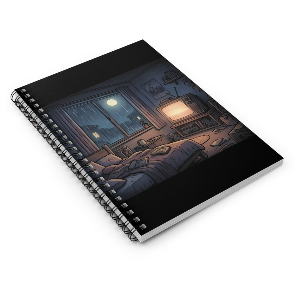 Rainy Bedroom | Spiral Bound Notebook