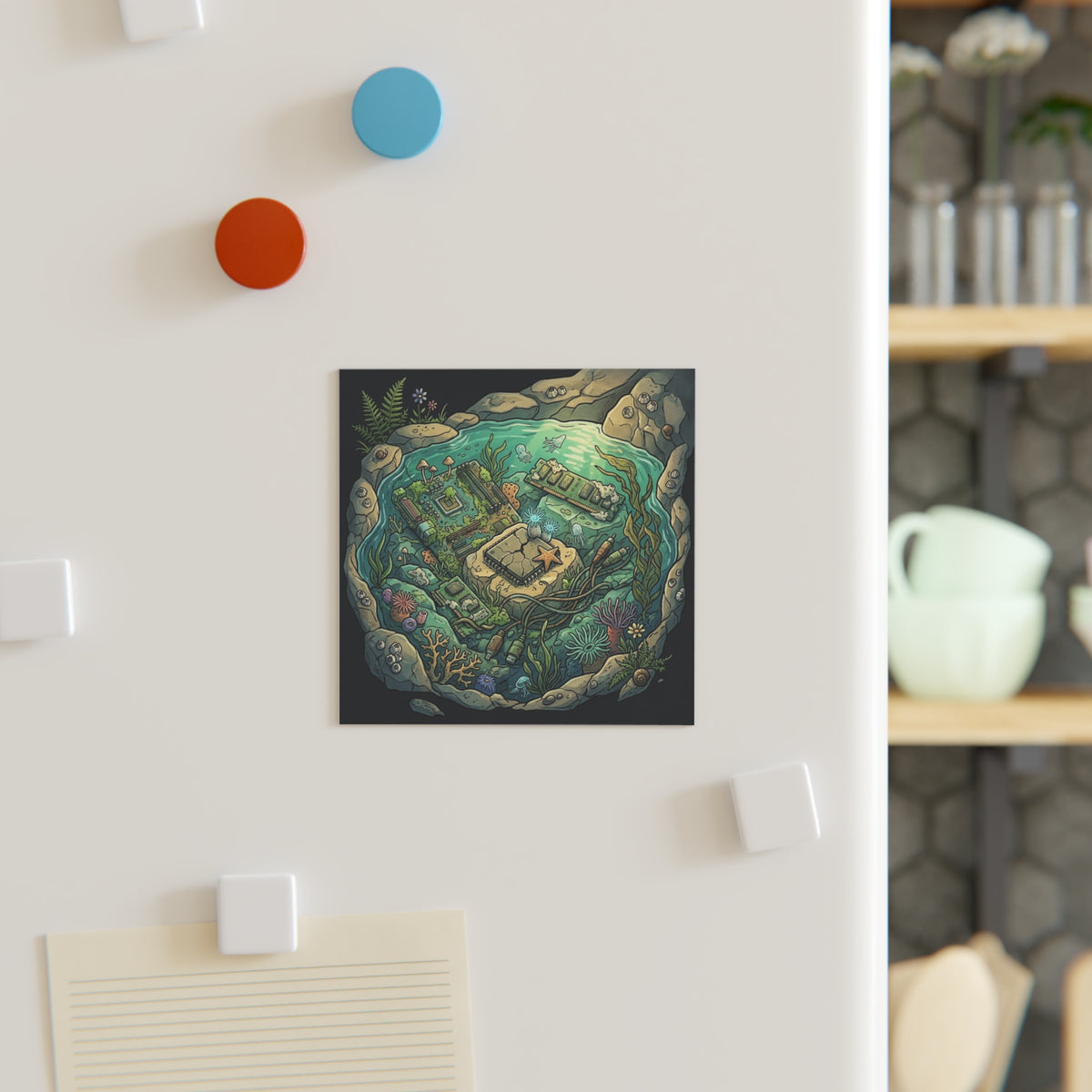 Tidal Mainboard | Square Fridge Magnet