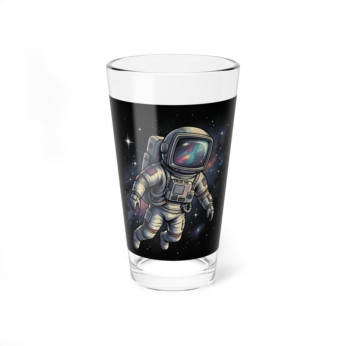 Floating Astronaut | 16 oz Glass
