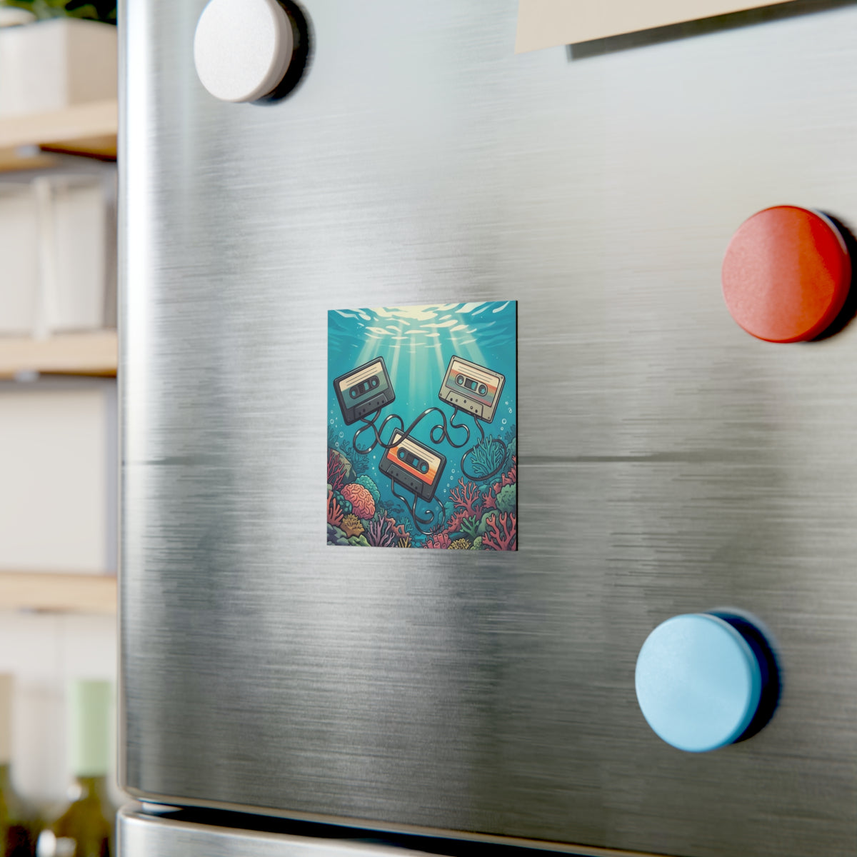Oceanic Frequency | Square Fridge Magnet