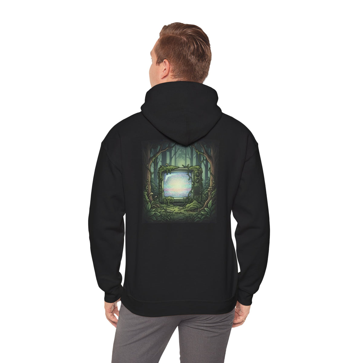 Forest CRT  Print on Back Hoodie