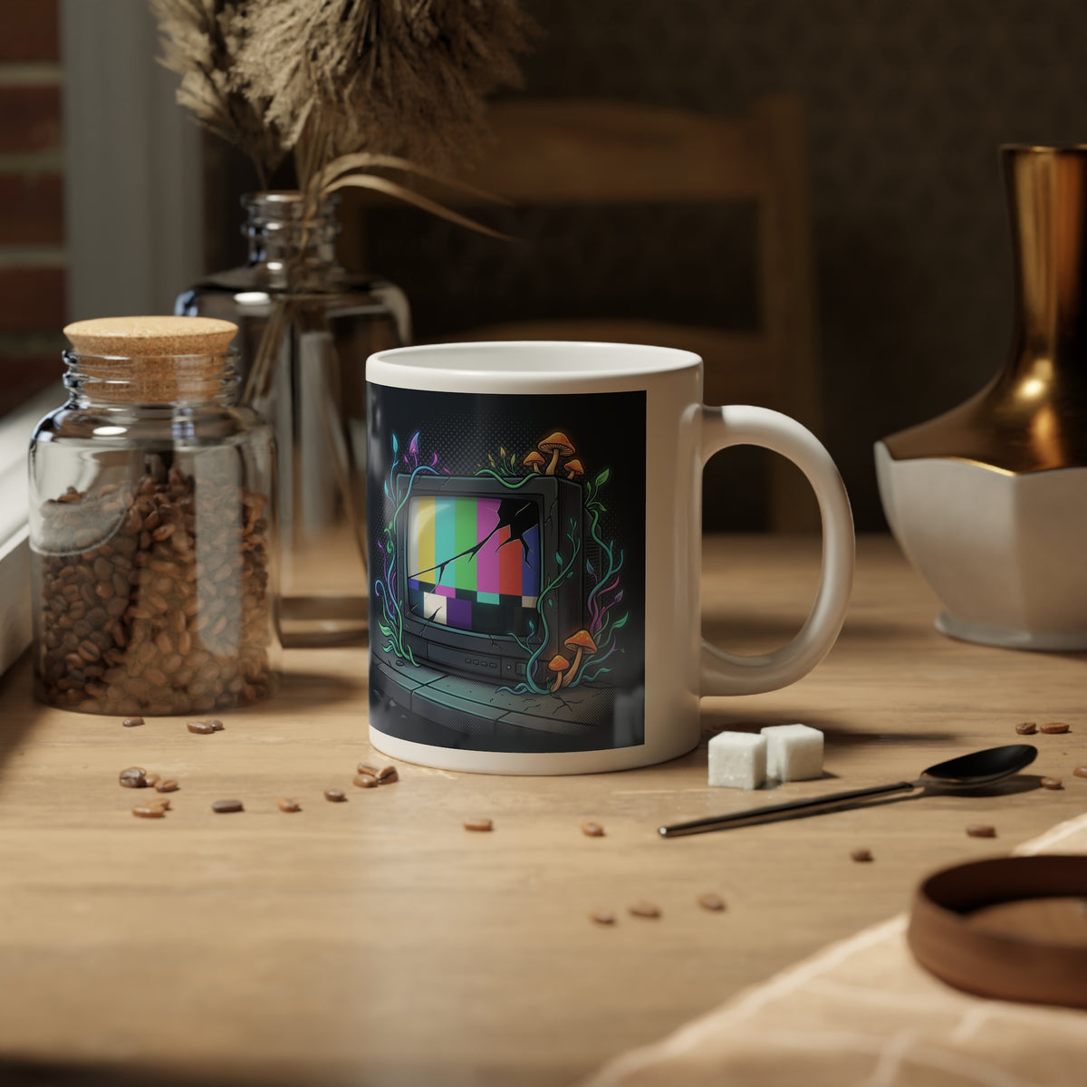 Overgrown Test Screen | 20 oz Coffee Mug