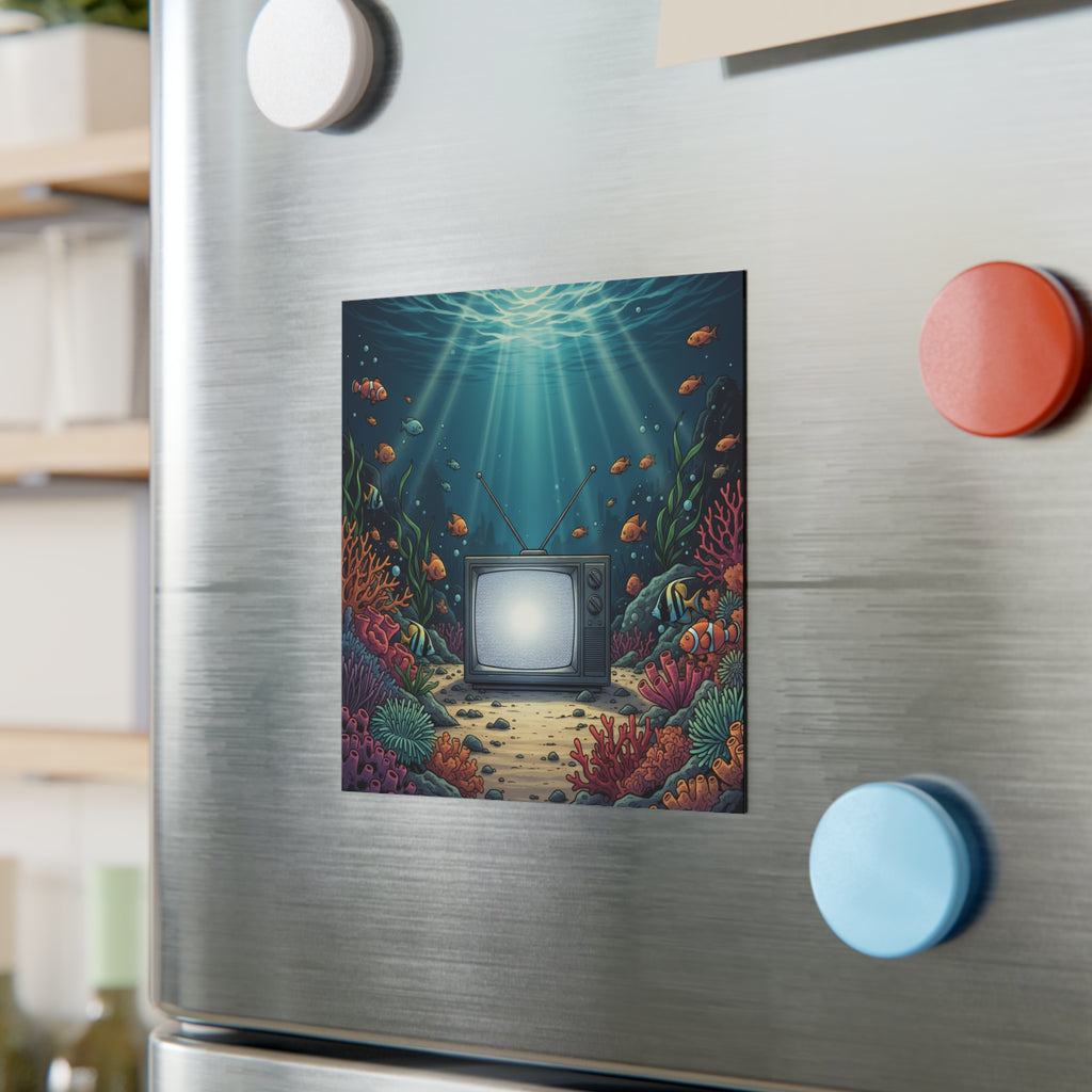 Sunken Broadcast | Square Fridge Magnet