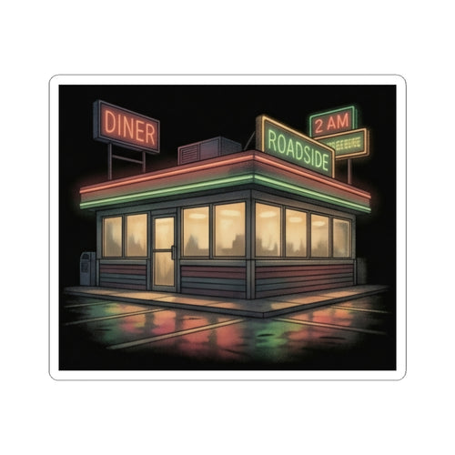 2 AM Roadside Diner | Kiss-Cut Sticker