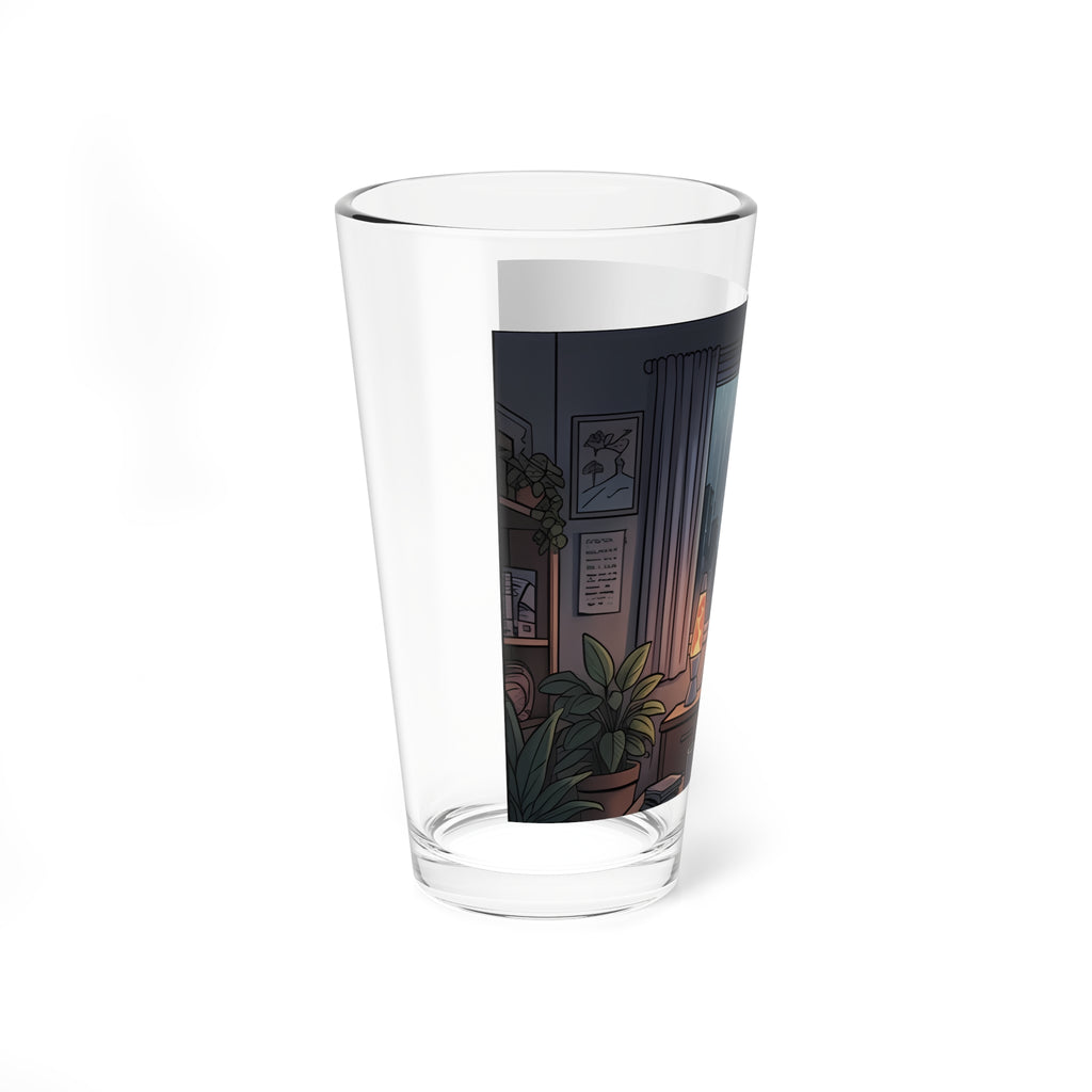 Rainy Night Broadcast | 16 oz Glass