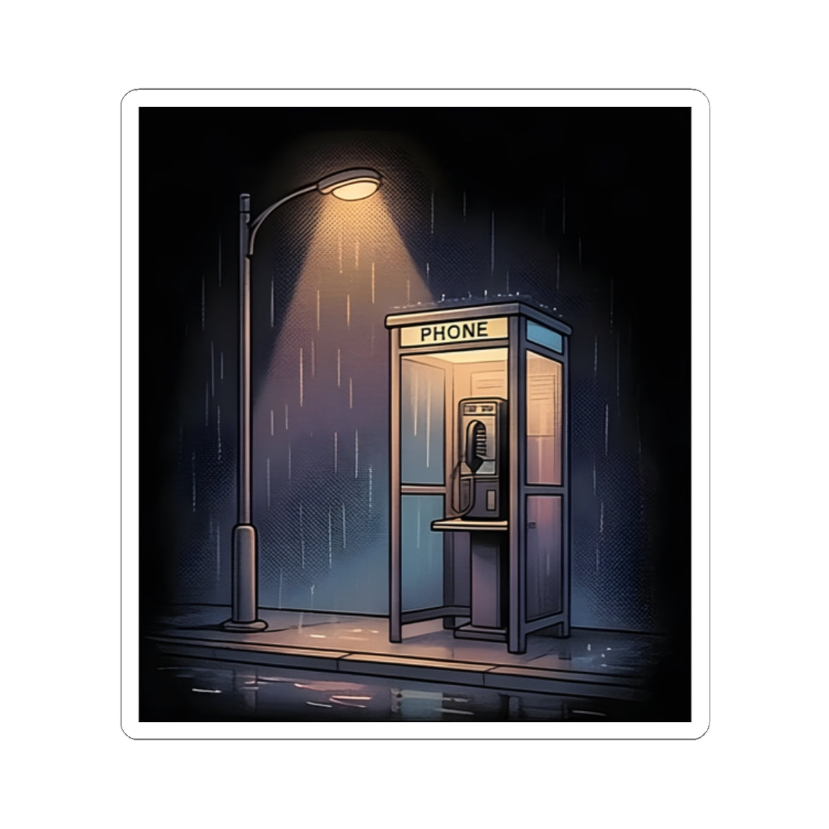 Midnight Pay Phone | Kiss-Cut Sticker