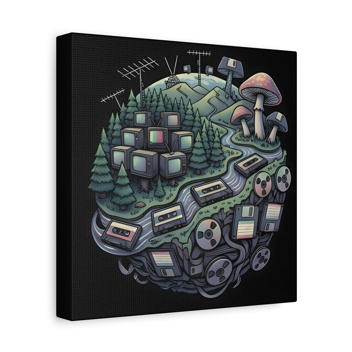 Planet Static | Matte Canvas