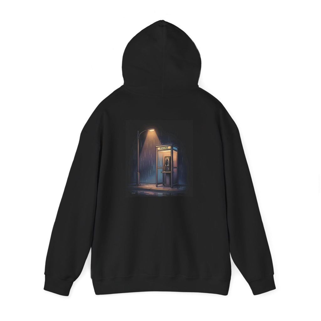 Midnight Pay Phone | Print on Back Hoodie