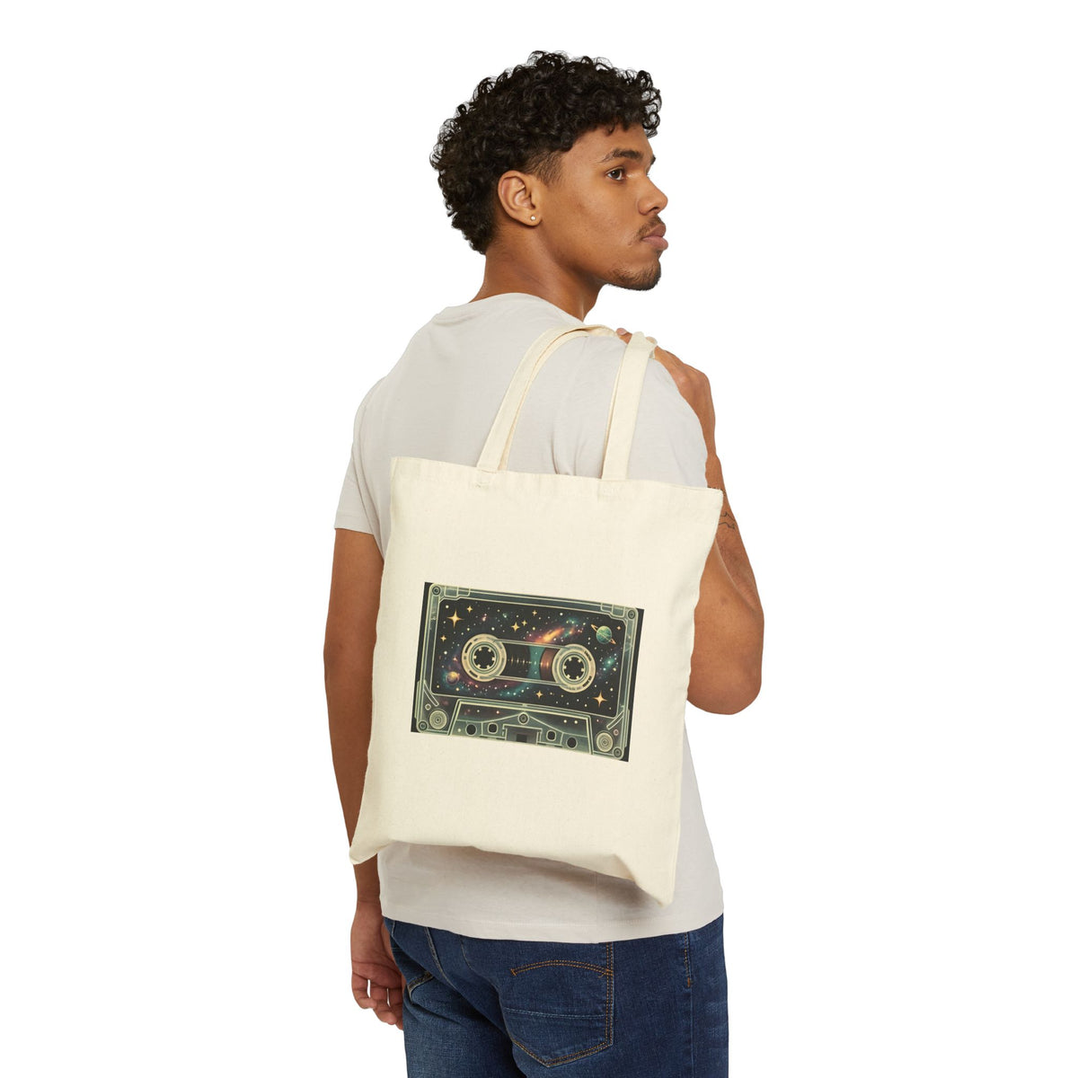 Galaxy Cassette Tape | Canvas Tote Bag