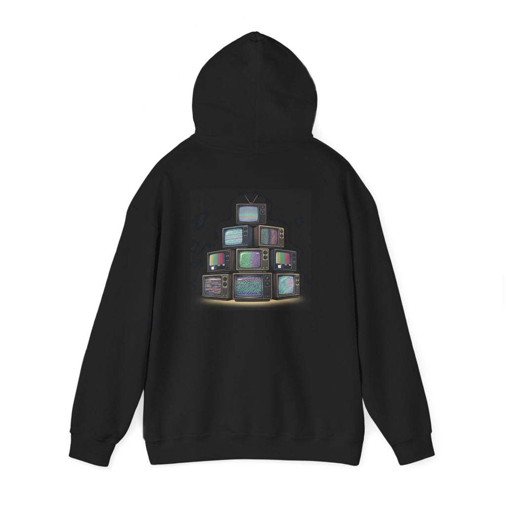 Stack of CRTs | Print on Back Hoodie