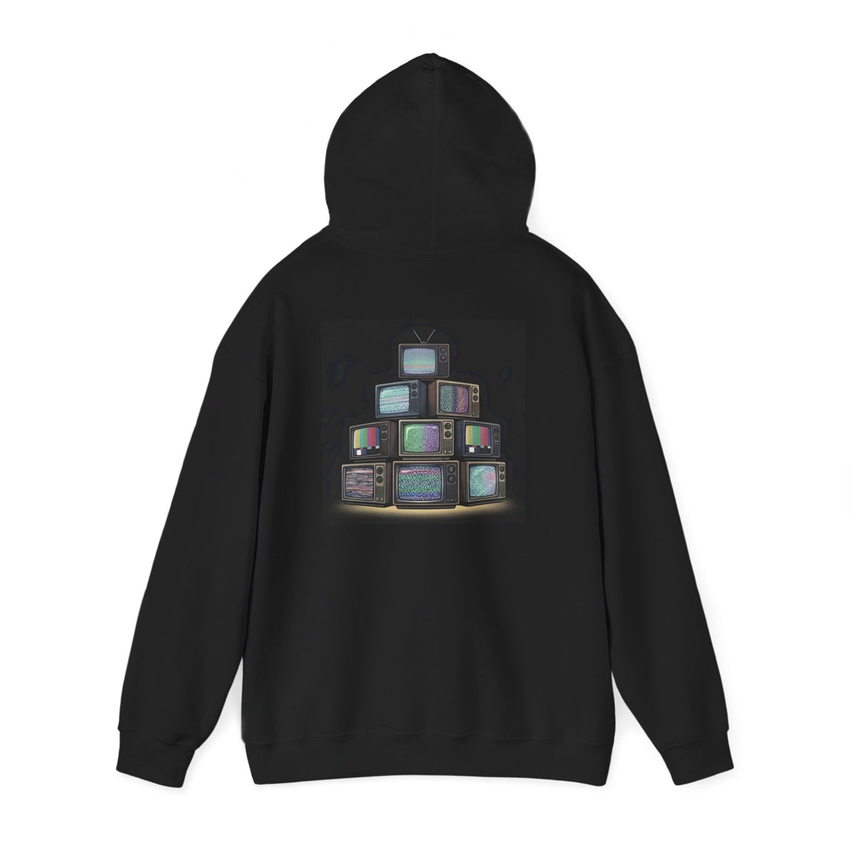 Stack of CRTs | Print on Back Hoodie