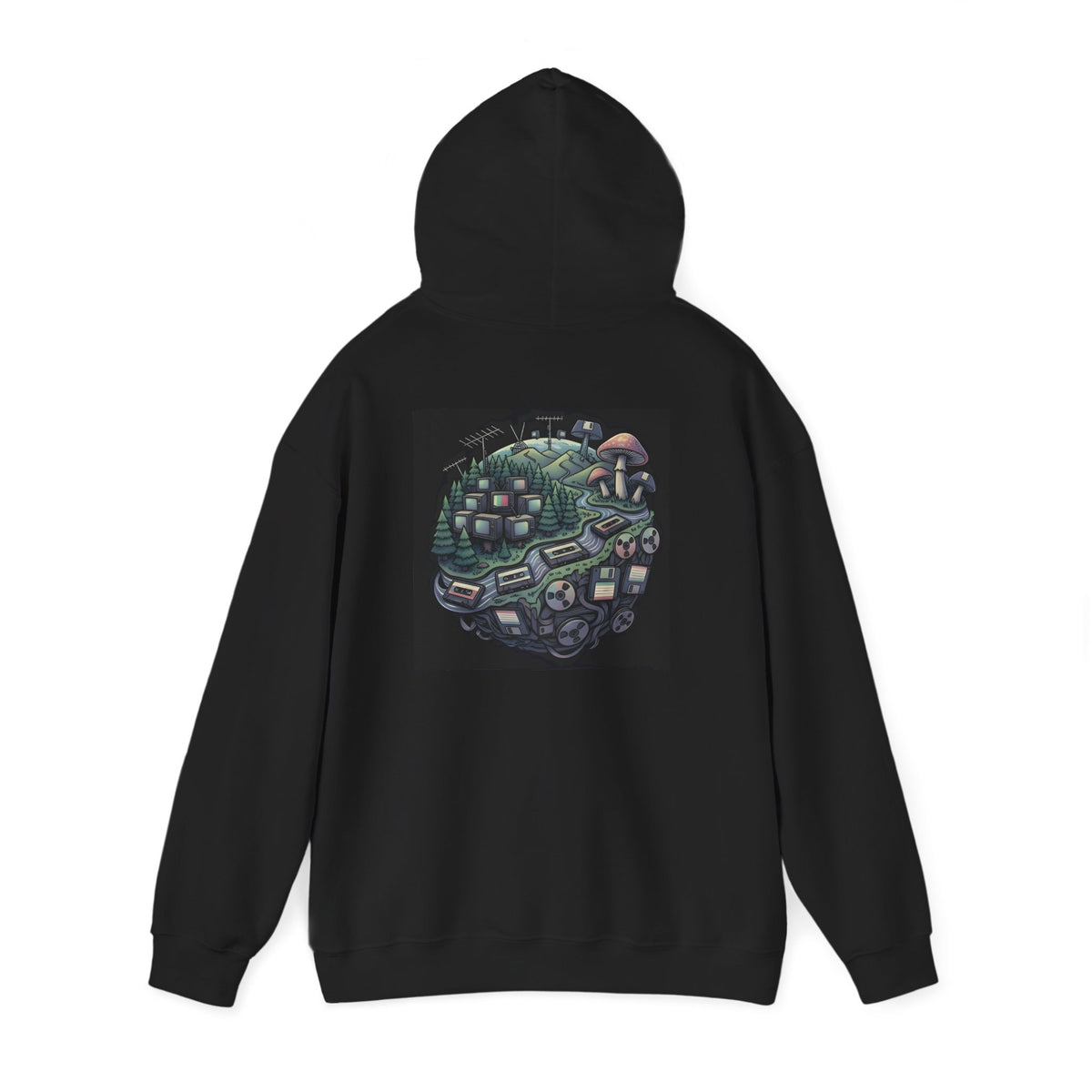 Planet Static | Print on Back Hoodie