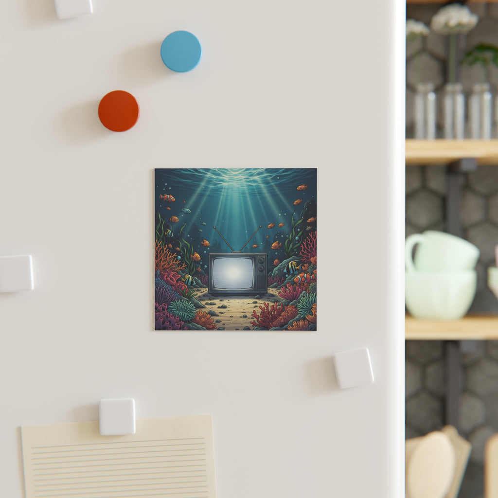 Sunken Broadcast | Square Fridge Magnet