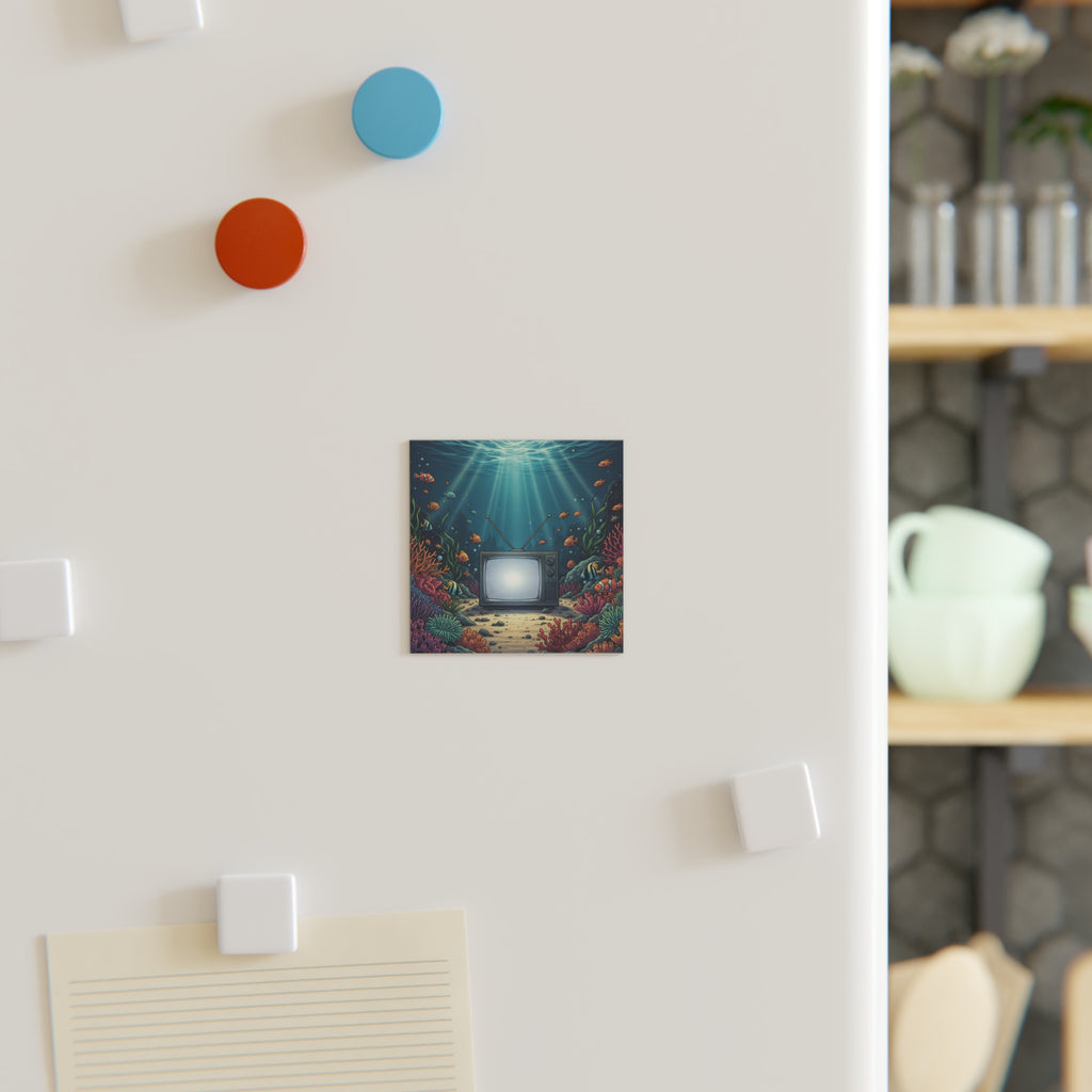 Sunken Broadcast | Square Fridge Magnet