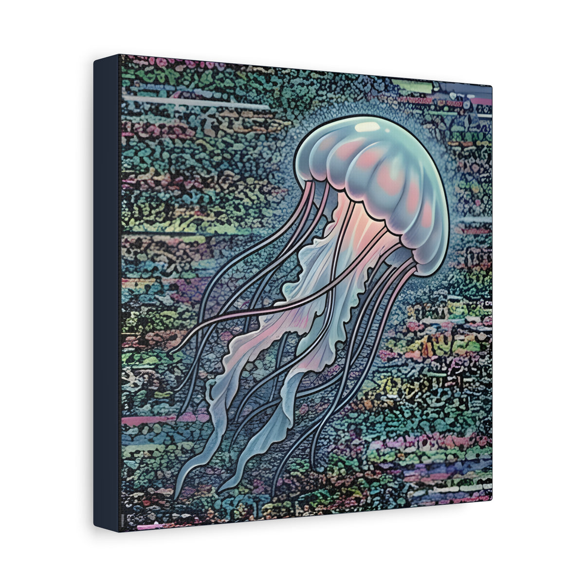 Glitched Jellyfish | Matte Canvas