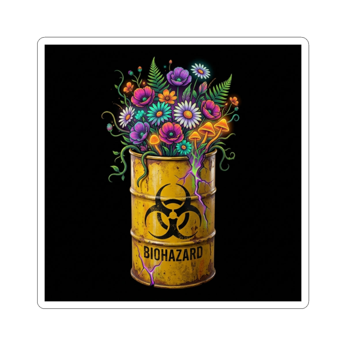 Biohazard Bloom | Kiss-Cut Sticker