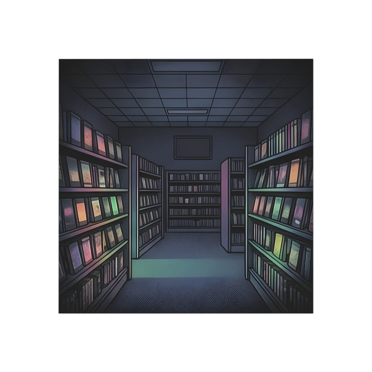 Video Rental Store | Square Fridge Magnet