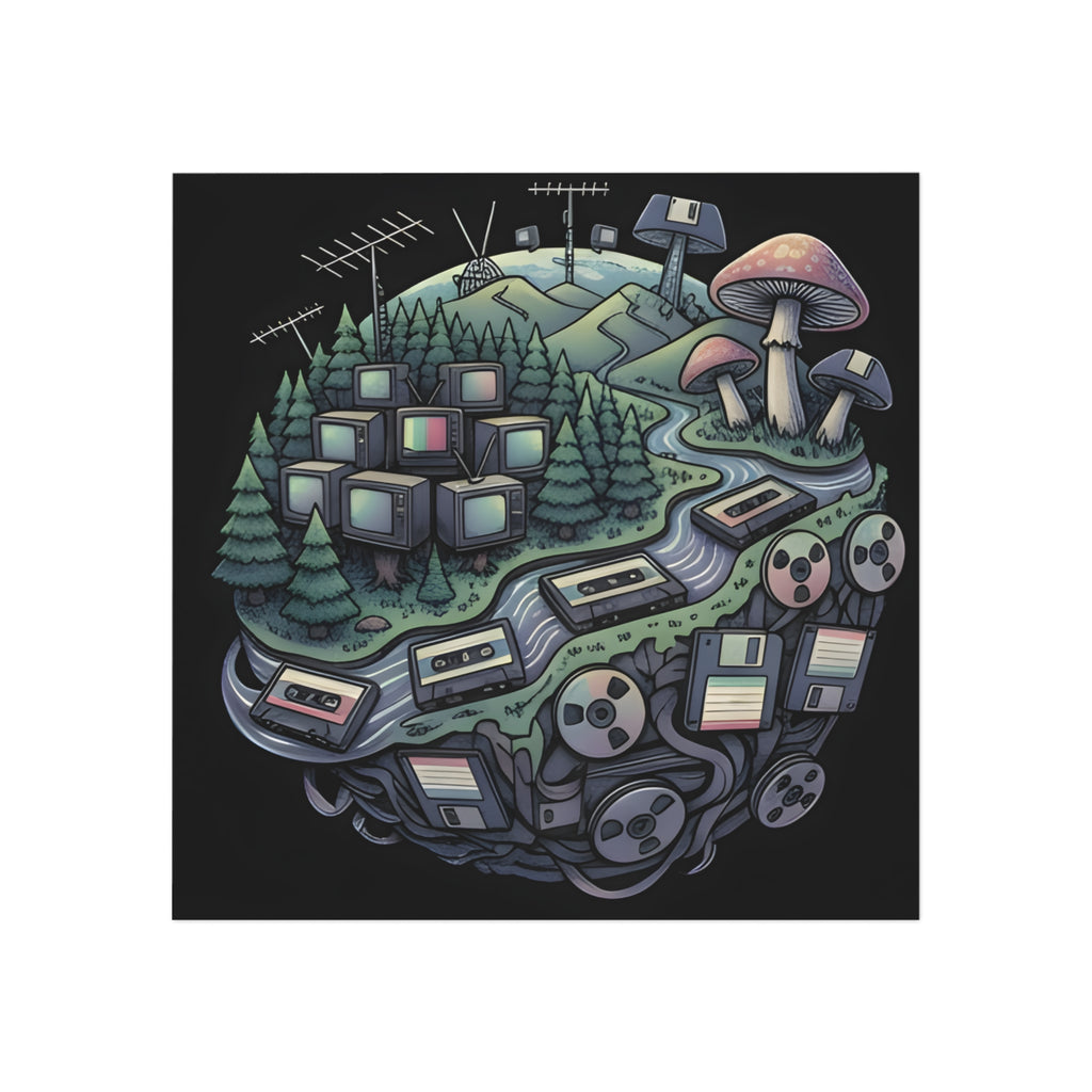 Planet Static | Square Fridge Magnet